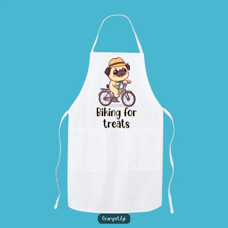 Funny Pug Bicycle Apron - Cook with Bowler Hat Style!