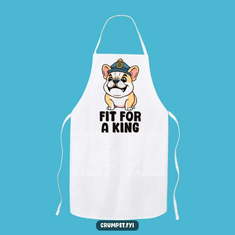 Funny Bulldog Ceremony Apron: Confident Style, Regal Kitchen, Great Funny Gift!