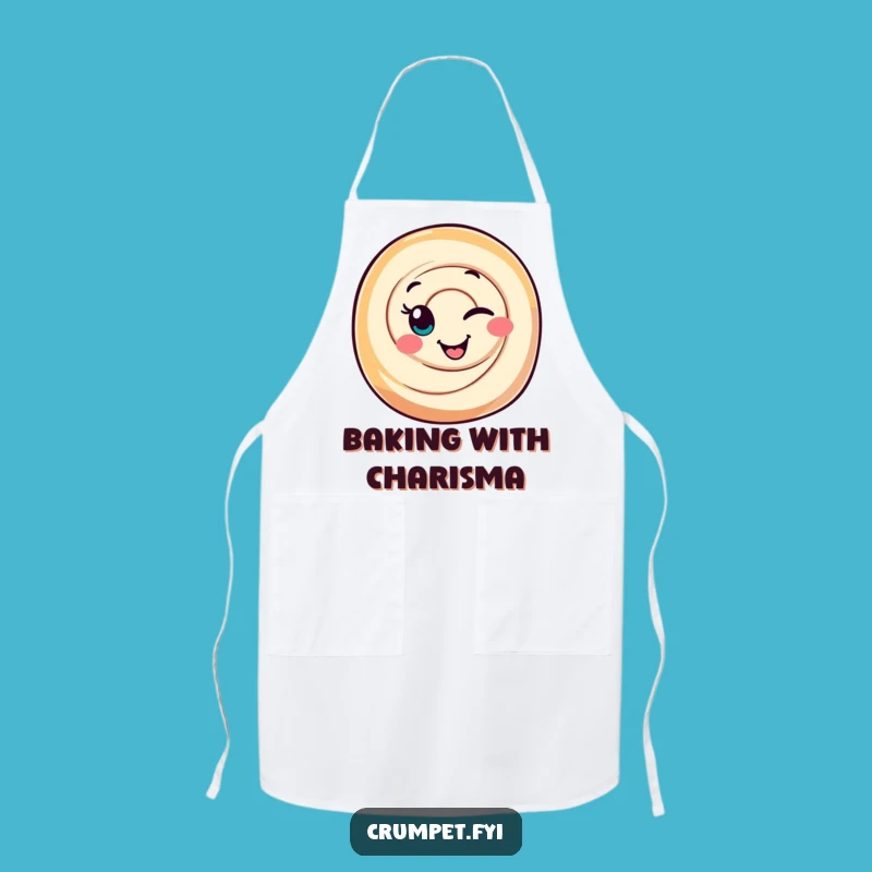 Funny Cinnamon Roll Wink Apron: Bake with Sweetness and Playful Pastry Charm