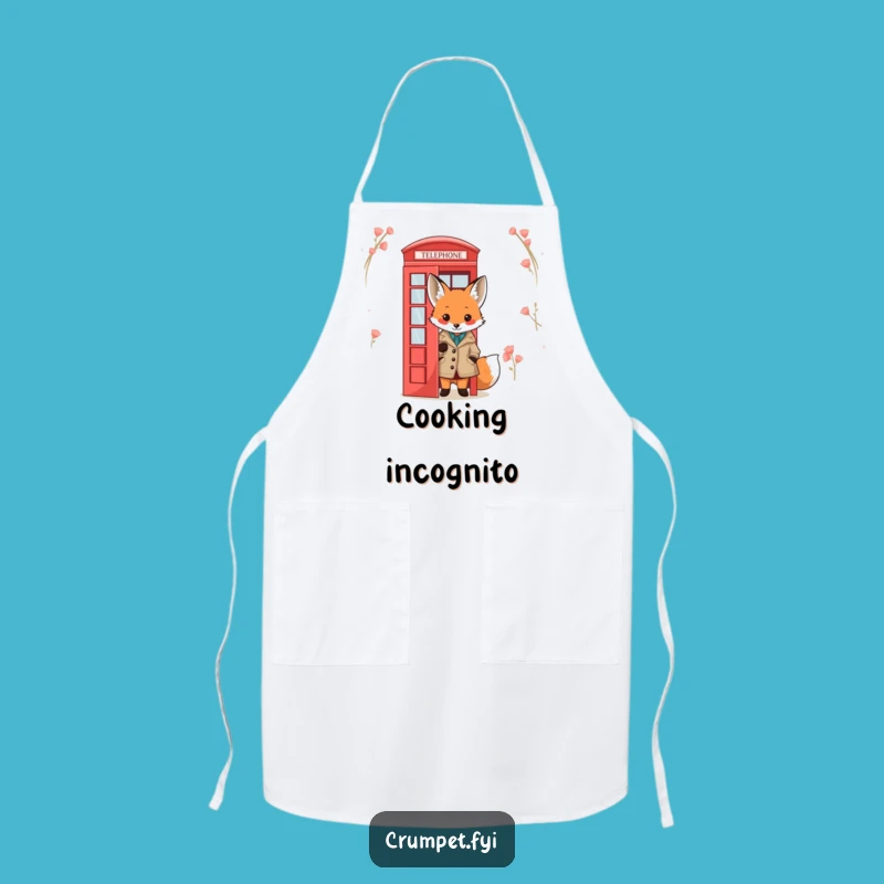 Funny Fox Apron: Tweed Chef Wear, Hilarious Phone Box Gift