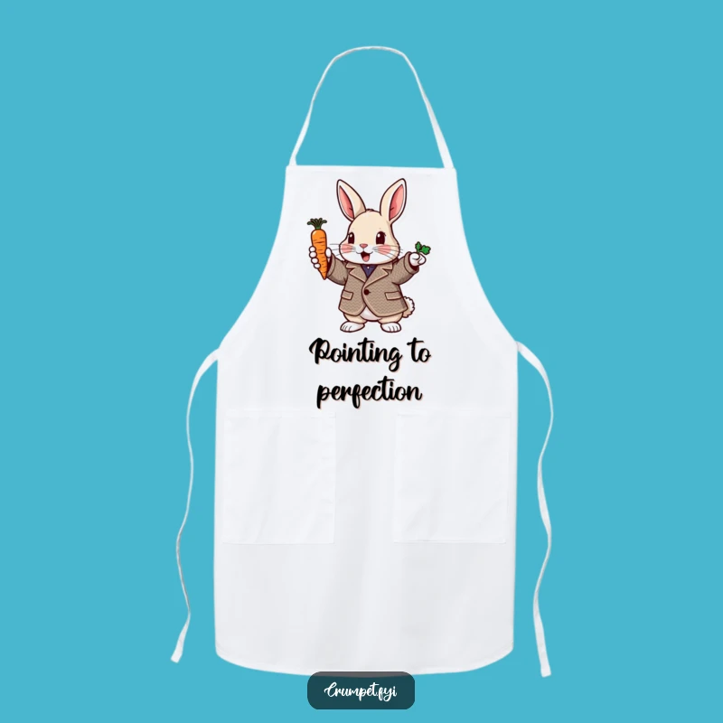 Funny Rabbit Pointing Carrot Apron: Tweed Enthusiasm Kitchenware Gift