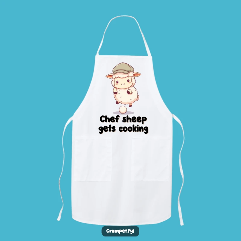 Funny Sheep Apron - Fluffy Flat Cap Bouncing Ball for Kitchen Play, Funny Gift