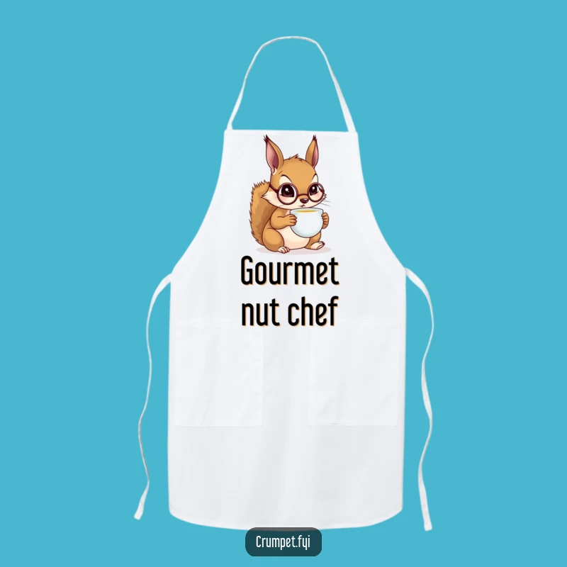 Funny Squirrel Monocle Apron: Dapper Tea Drinker, Perfect Funny Gift