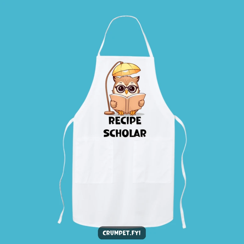 Funny Owl Apron: Cook with Wisdom - Spectacled Reader Kitchen Wear!