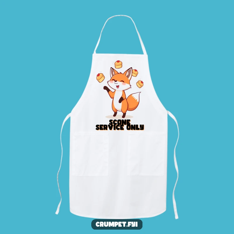 Funny Fox Scone Juggling Apron, Bake with Joy and Laughter