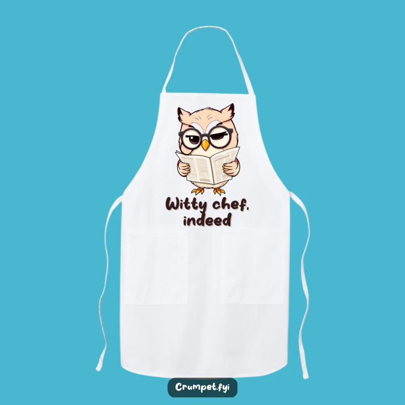 Funny Owl Monocle Apron: Chef's Wit and a Hilarious Gift