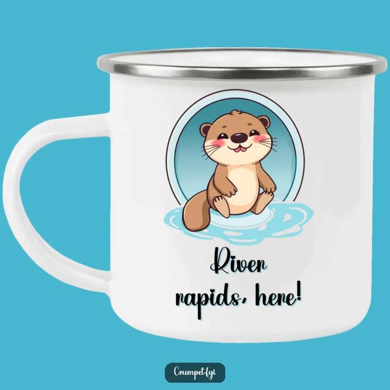 Funny Giggling Otter Camping Mug: Enjoy Your Adventures with Playful Joy and Humor