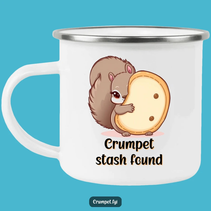 Funny Squirrel Peeking Camping Mug, Adventure Ready Mischief