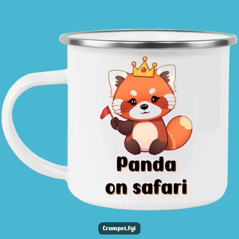 Funny Red Panda King Camping Mug - Royal Adventure Fuel