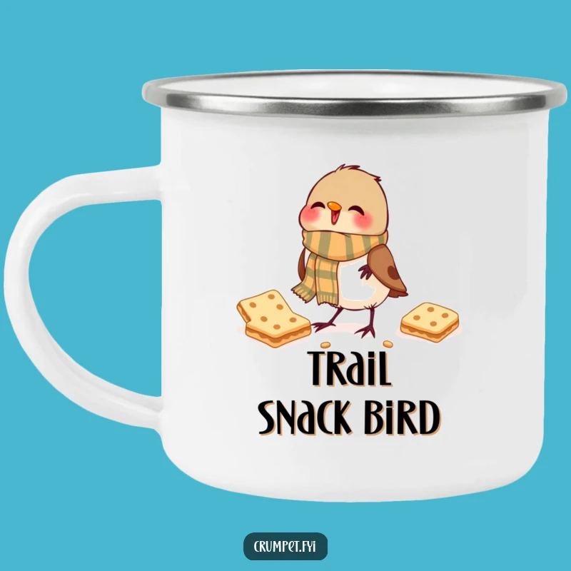 Funny Camping Robin Mug: Biscuit Break, Outdoor Funny Gift!
