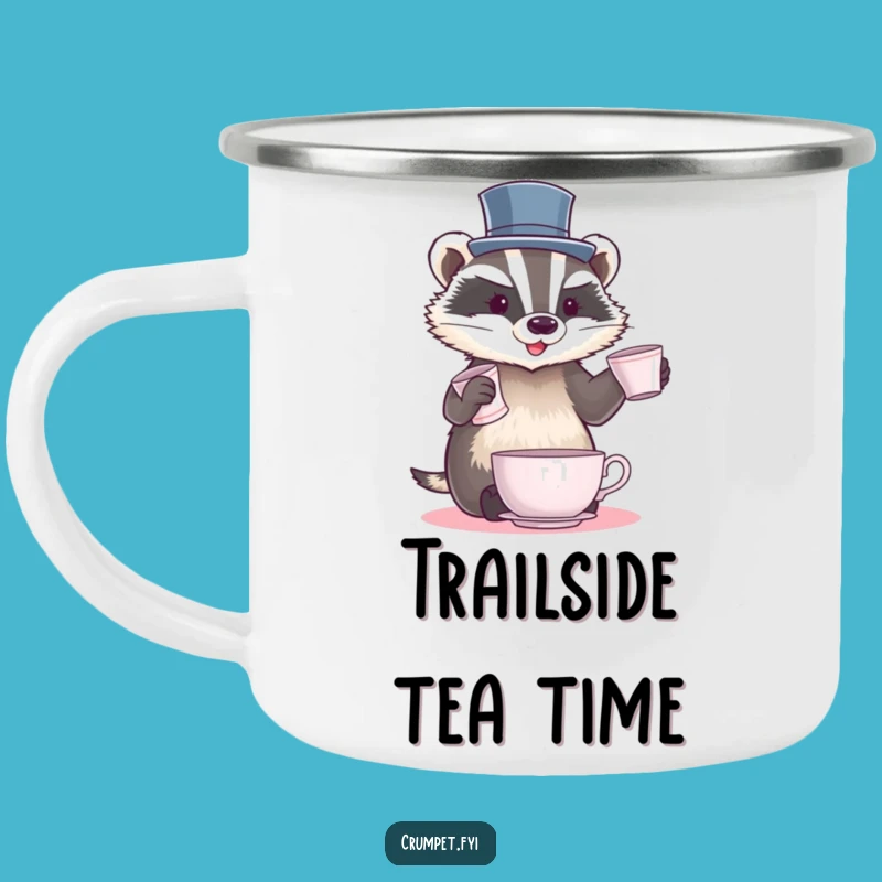 Funny Badger Juggling Camping Mug: Top Hat Badger Camp Cup, Perfect Funny Gift