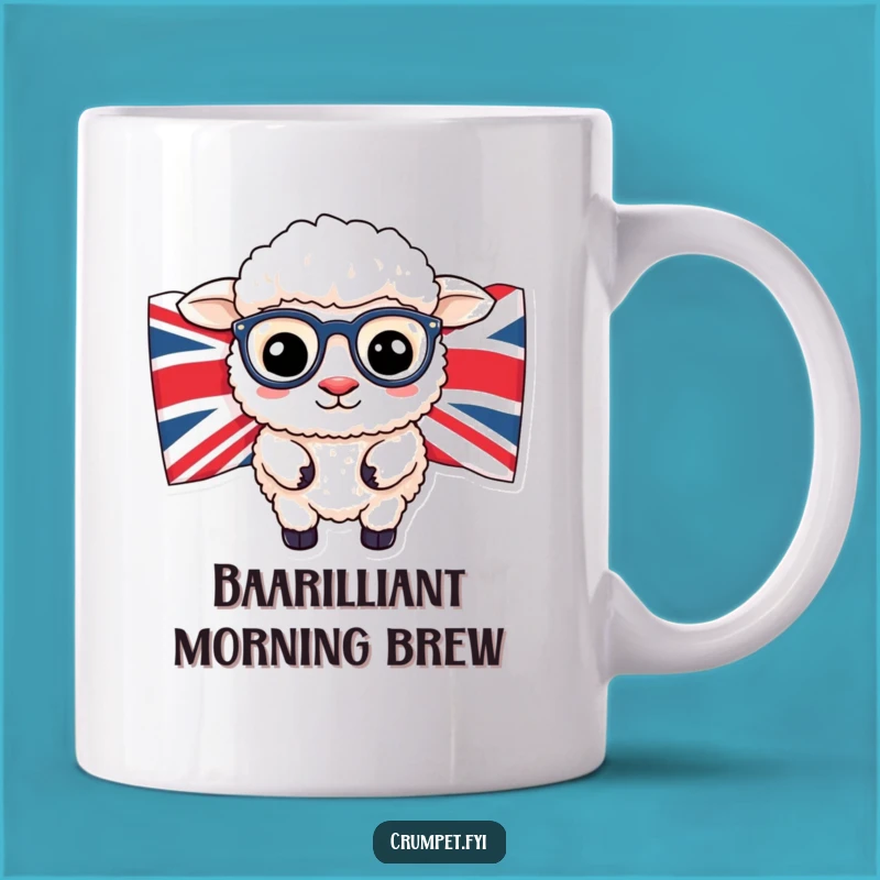 Funny Sheep Spectacles Union Jack Mug: A Cheeky British Gift for Tea Lovers