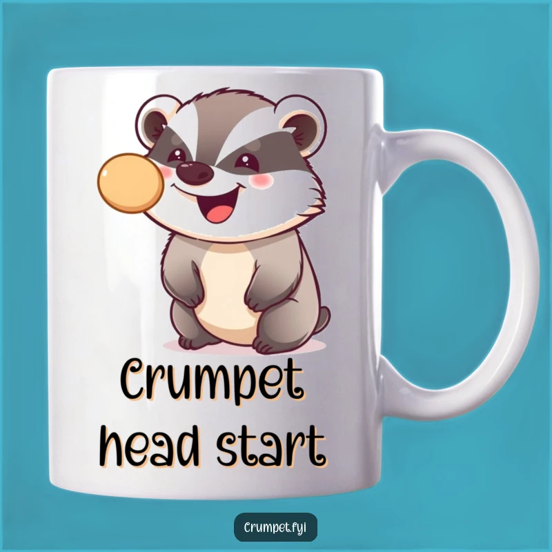 Funny Badger Crumpet Balancing Mug, A Hilarious Treat for Tea Time