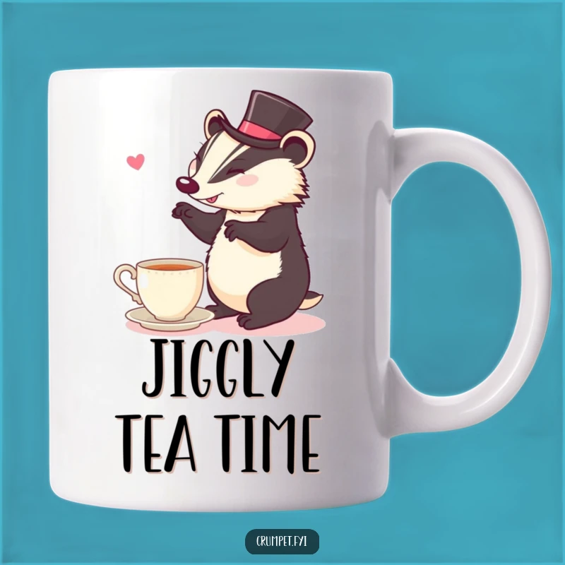 Funny Badger Tea Mug: Top Hat Jig Delight, Perfect Funny Gift!
