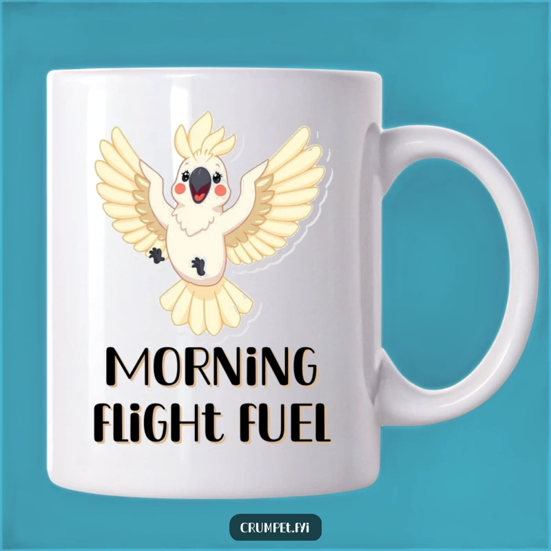 Funny Cockatoo Mug: Joyful Flyer Gift, Perfect Humorous Bird Lover Present
