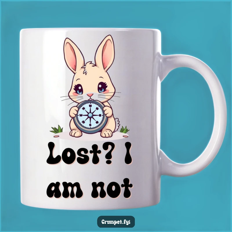 Funny Rabbit Compass Mug: A Curious Explorer's Perfect Gift for Navigational Humor
