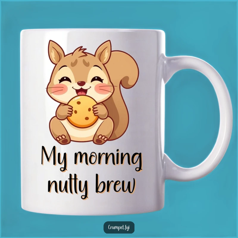 Funny Squirrel Biscuit Mug - Delighted Treat Lover Gift for Nature Fans