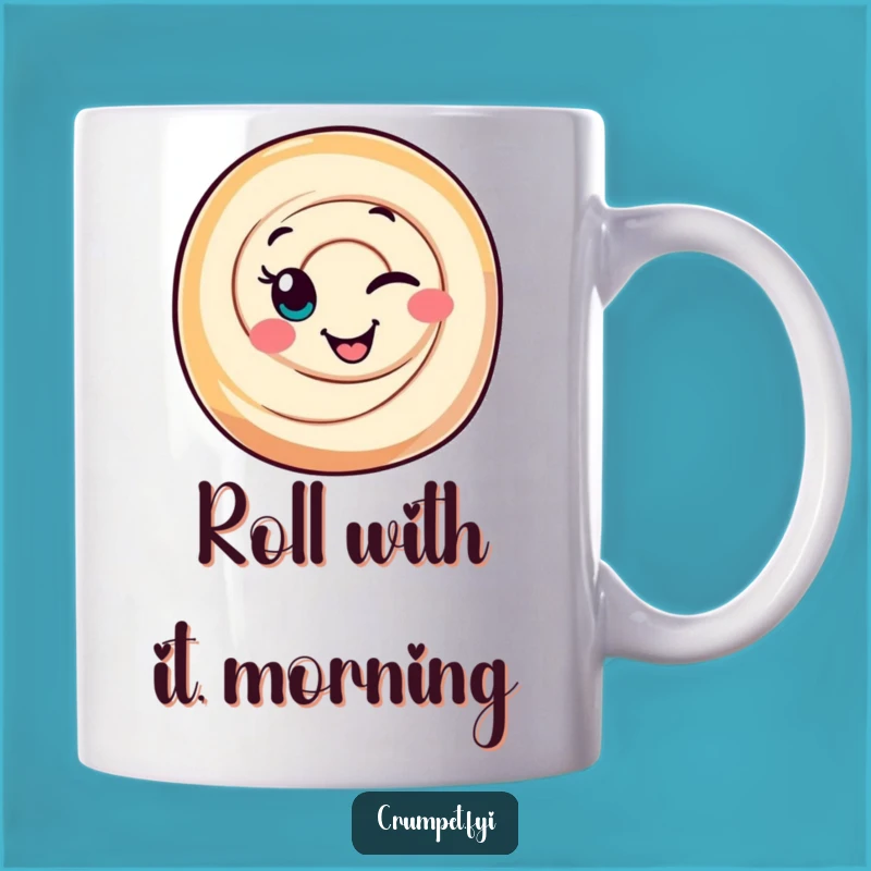 Funny Cinnamon Roll Wink Mug: Sweet Pastry Gift with a Playful, Cheeky Vibe