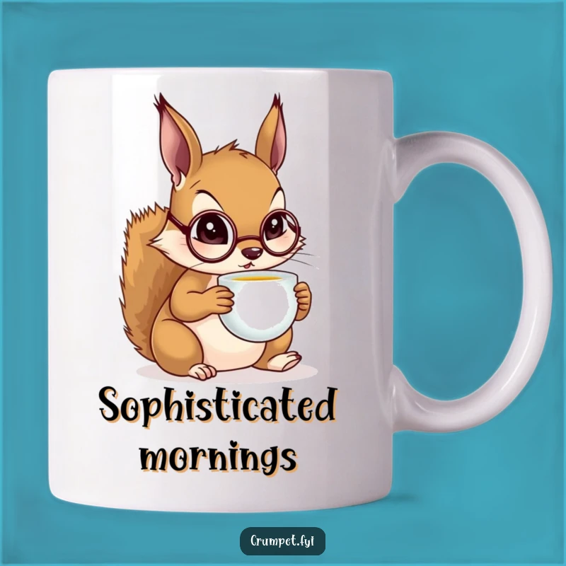 Funny Squirrel Monocle Mug: Sophisticated Sipping Squirrel, Perfect Funny Gift