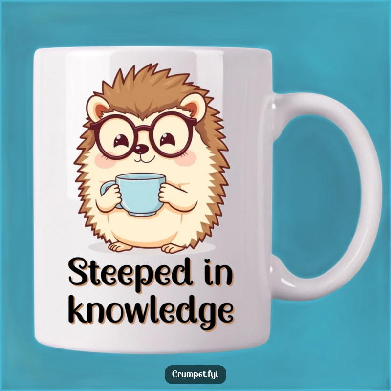 Funny Hedgehog Spectacles Tea Mug - Cozy & Hilarious Afternoon Delight Gift