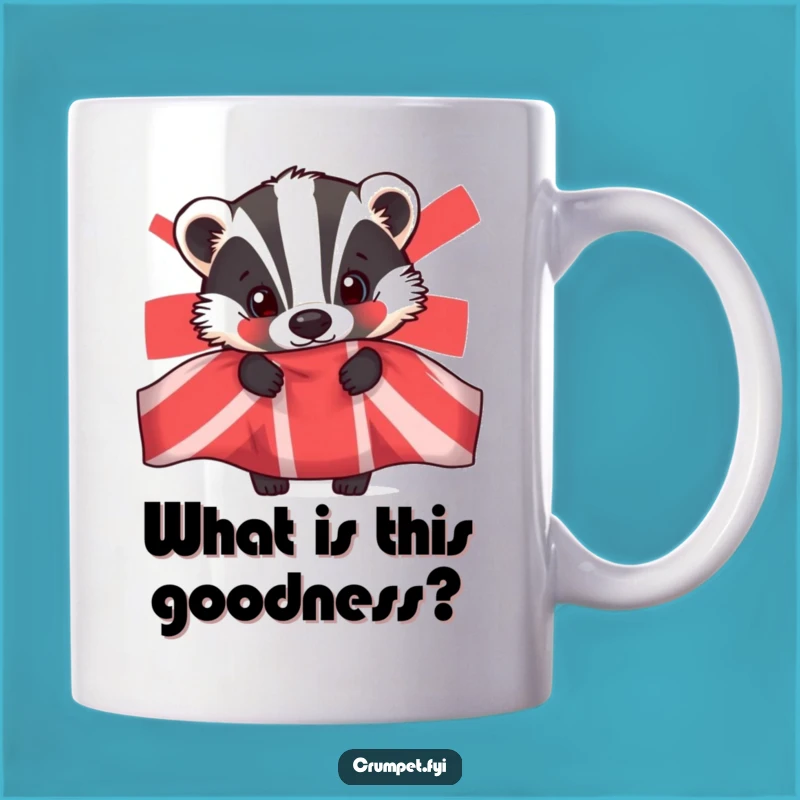 Funny Badger Tea Lover Mug - Curious Peeking Character, Perfect Humorous Gift