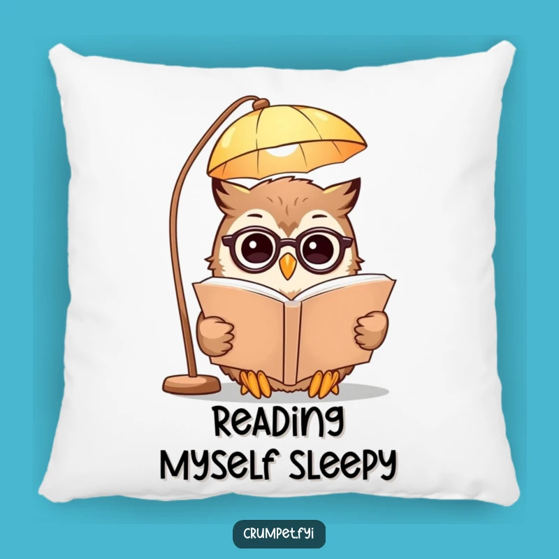 Cozy Funny Owl Pillow: Cuddle Up with Spectacled Reader Comfort - Ideal Funny Gift!