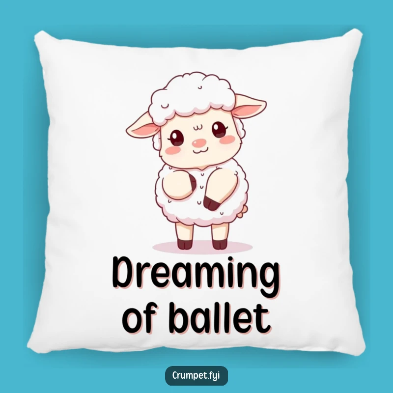 Funny Fluffy Sheep Curtsy Pillow: Cozy Polite Sheep Accent Pillow Gift