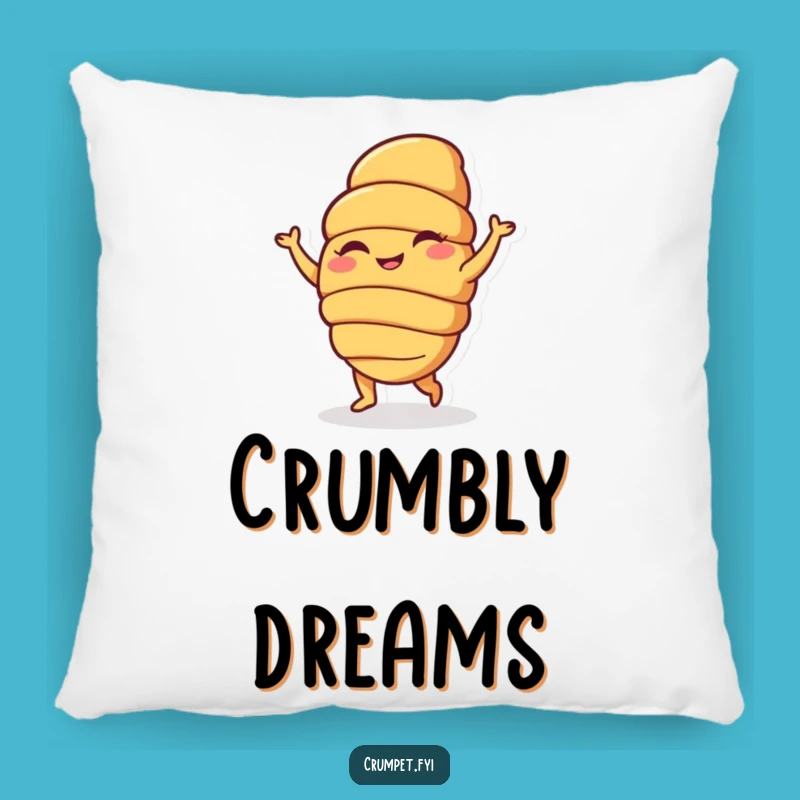 Funny Croissant Dance Pillow: Cozy Comfort with a Pastry Touch
