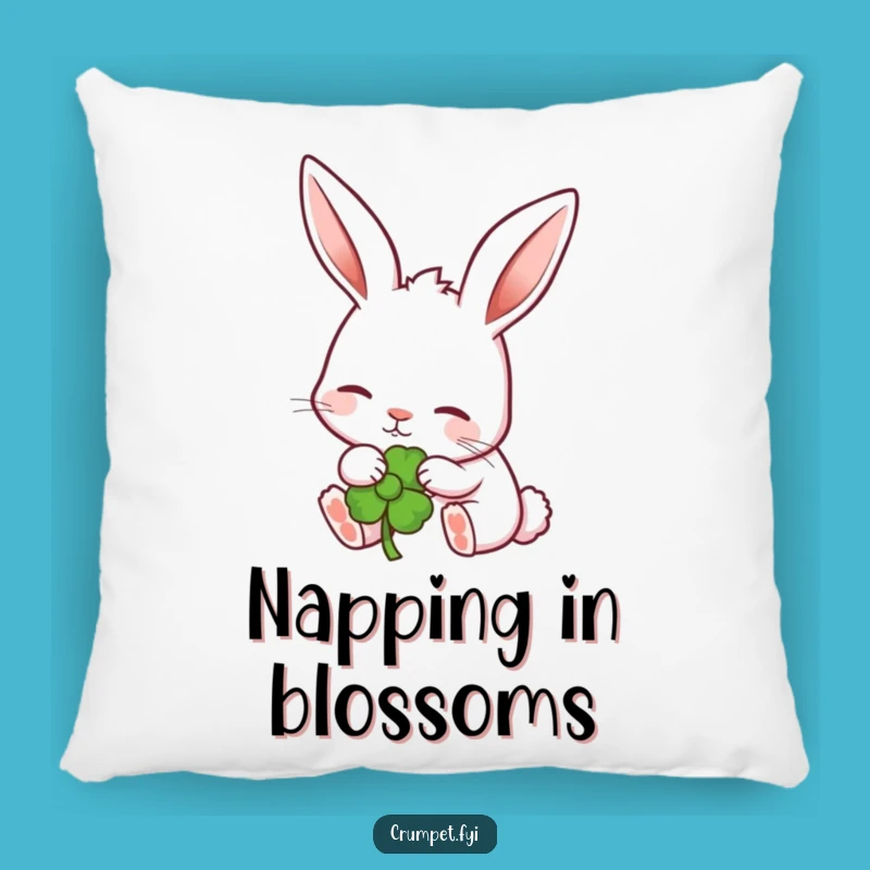 Funny Garden Rabbit Flower Pillow - Cozy & Hilarious Nature Comfort Cushion