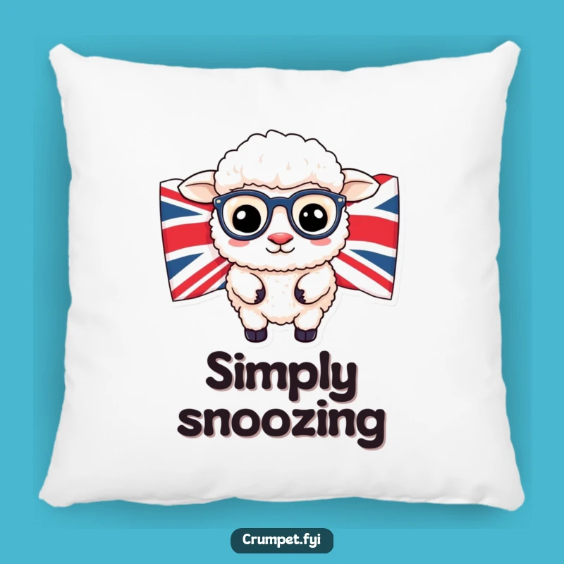 Funny Sheep Spectacles Pillow: Cozy British Humor Decor, Sweet Funny Gift