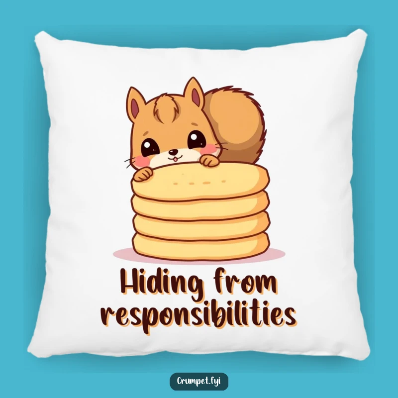 Funny Squirrel Crumpet Pillow: Cozy Comfort with a Peek-a-Boo Surprise