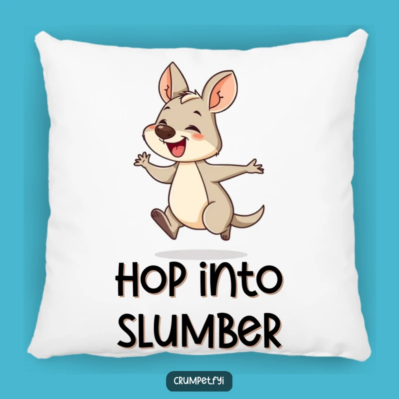 Funny Wallaby Pillow: Cozy Energy Cushion, Perfect Humorous Animal Gift