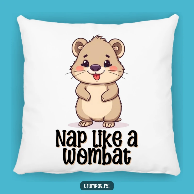 Funny Wombat Pillow: Cozy & Confident Cuddle Buddy, Perfect Funny Gift