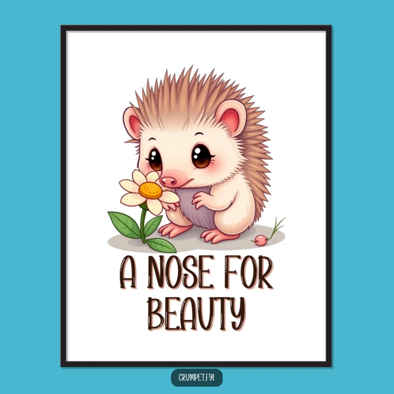 Funny Echidna Digital Print: Curious Art for Walls, Perfect Humorous Gift