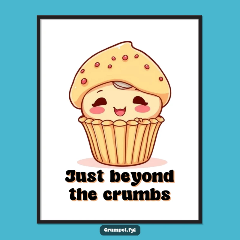 Funny Muffin Digital Art: Playful Pastry Character for Instant Whimsy