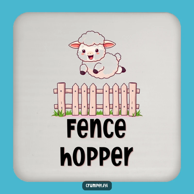 Funny Sheep Coaster, Humorous Farm Animal Drink Protector for Tables