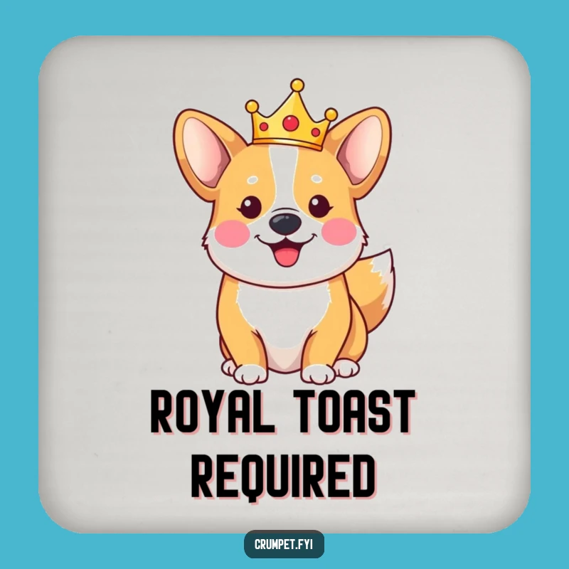 Funny Corgi Coaster - Royal Crown Protection for Dog Lovers