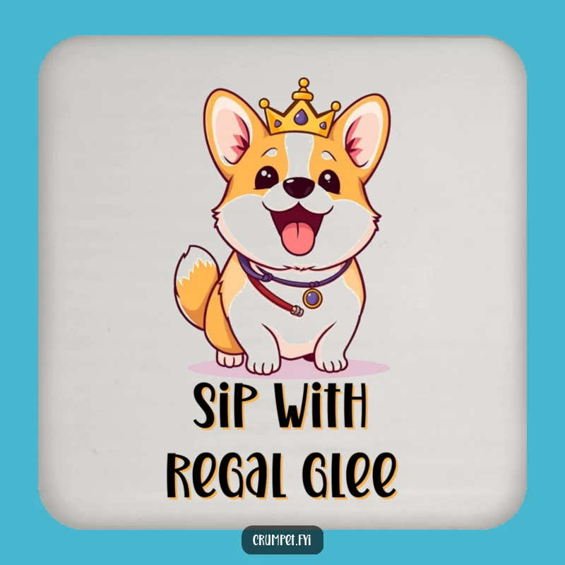 Funny Corgi Coaster: Royal Dog Drink Protector, Hilarious Gift