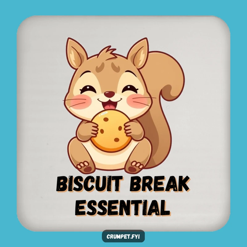 Funny Squirrel Coaster - Protect Surfaces with Biscuit Charm
