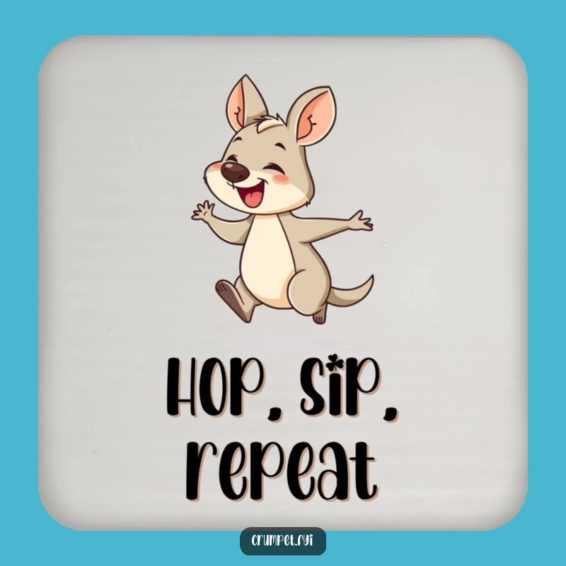 Funny Wallaby Coasters: Energetic Surface Protectors, Perfect Humorous Gift Set