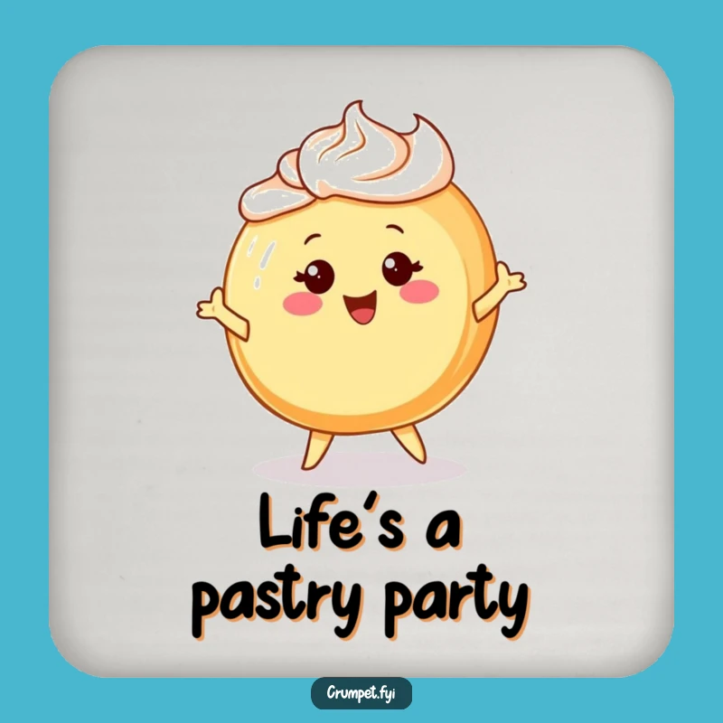 Funny Danish Pastry Coaster: Protect Surfaces with Cheerful Character, Cute Funny Gift