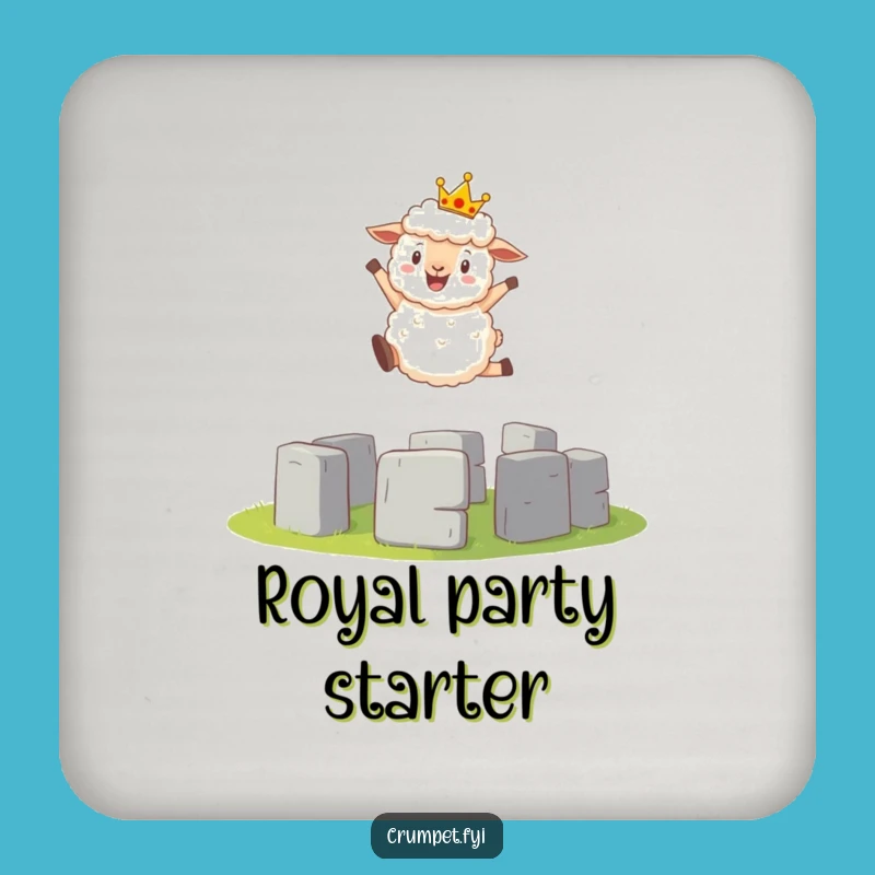 Funny Sheep Coaster: Royal Leap Protector, Tiny & Funny Gift!