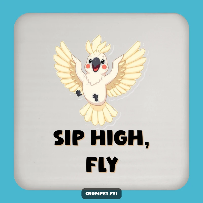 Funny Cockatoo Coasters: Joyful Surface Protectors, Perfect Humorous Gift Set