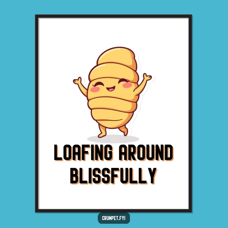 Funny Croissant Dance Poster: Sweet Art for Your Walls