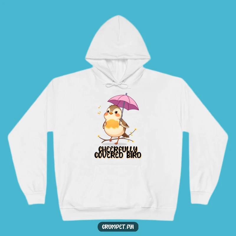 Funny Robin Hoodie - Cozy Bird Umbrella Singing, Warm Cheerful Gift
