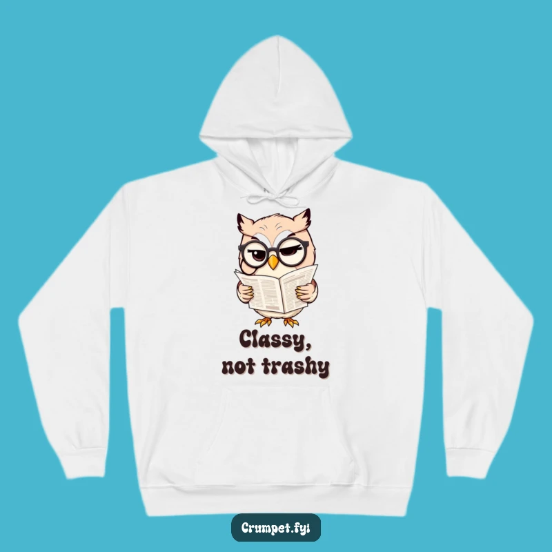 Cozy Funny Owl Monocle Hoodie: Sophisticated Warmth and a Humorous Gift