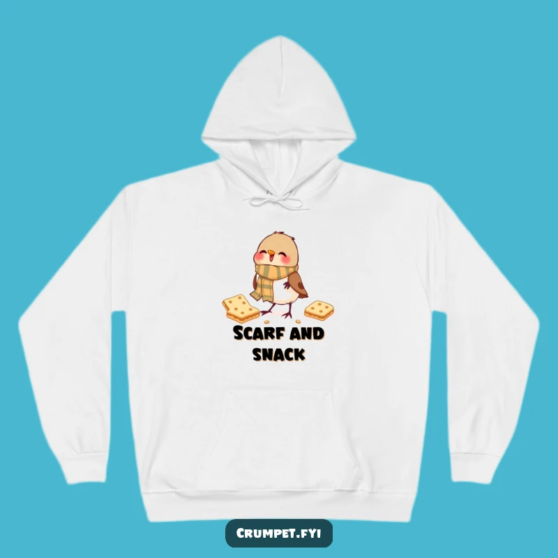 Cozy Funny Robin Hoodie: Scarf & Biscuit Warmth, Your Comfy Funny Gift!