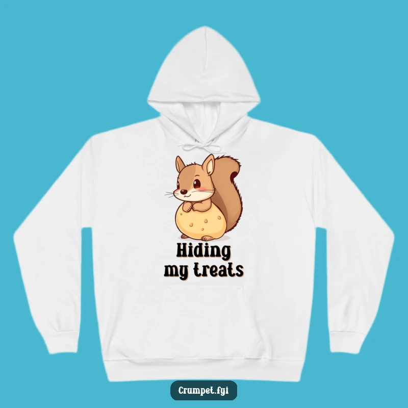 Cozy Funny Squirrel Crumpet Hoodie: Stay Warm with a Mischievous Pal and Tasty Treats