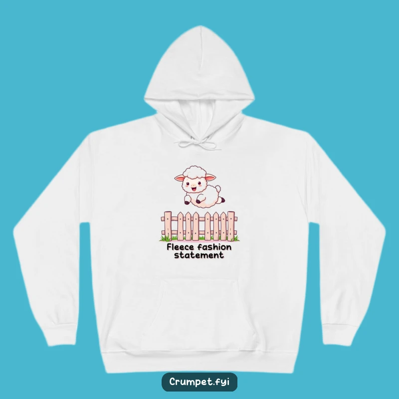 Funny Sheep Picket Fence Hoodie, Cozy & Comical Farm Animal Wear for Giggles