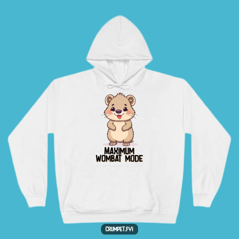 Funny Wombat Hoodie: Cozy & Confident Animal Lover Gift for Cold Days